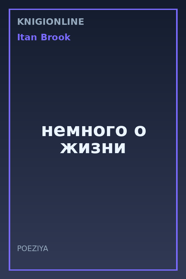Обложка книги немного о жизни