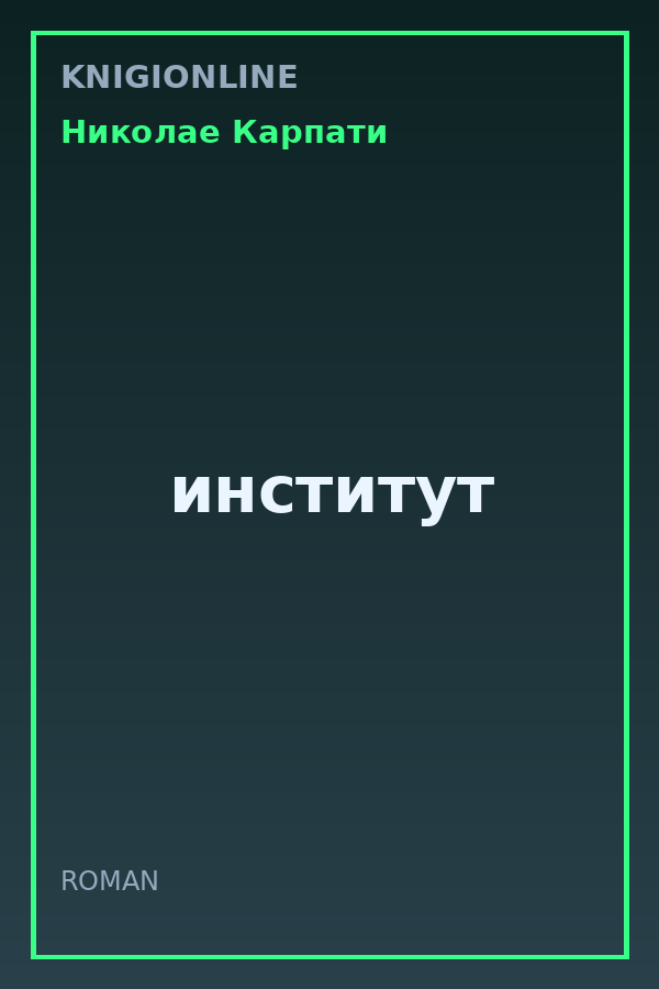 Обложка книги институт