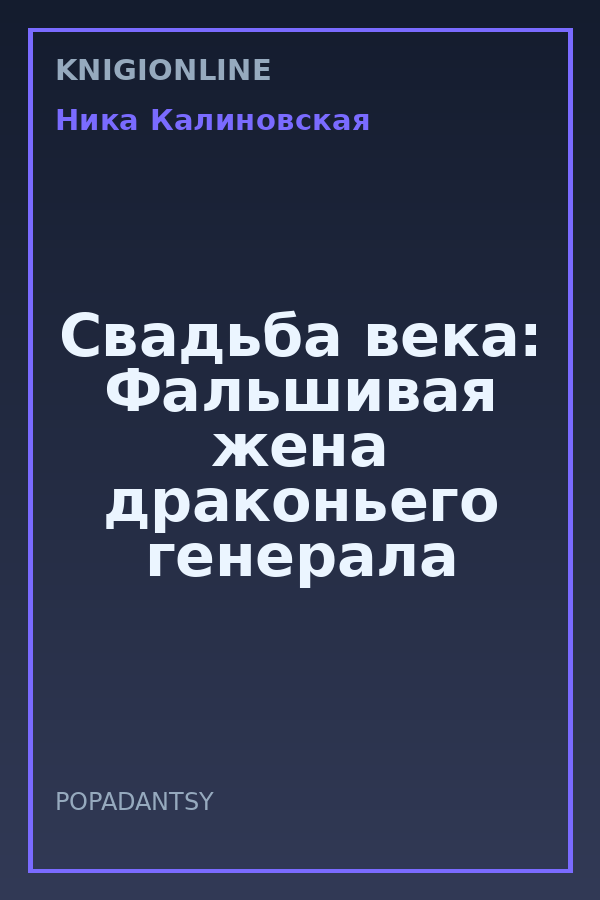 Обложка книги Свадьба века: Фальшивая жена драконьего генерала