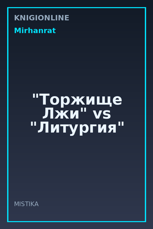 Обложка книги "Торжище Лжи" vs "Литургия"
