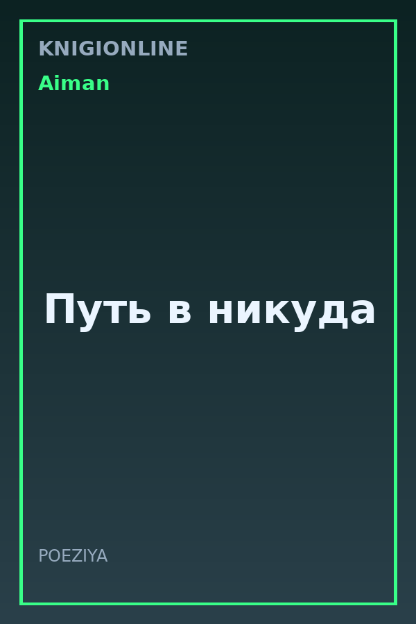 Обложка книги Путь в никуда