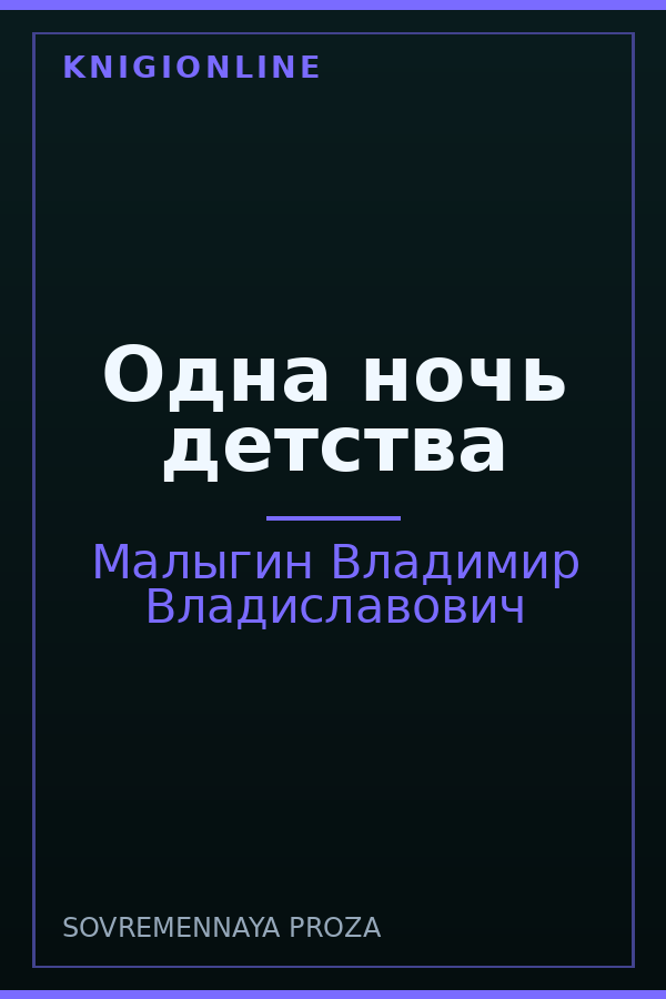 Обложка книги Одна ночь детства
