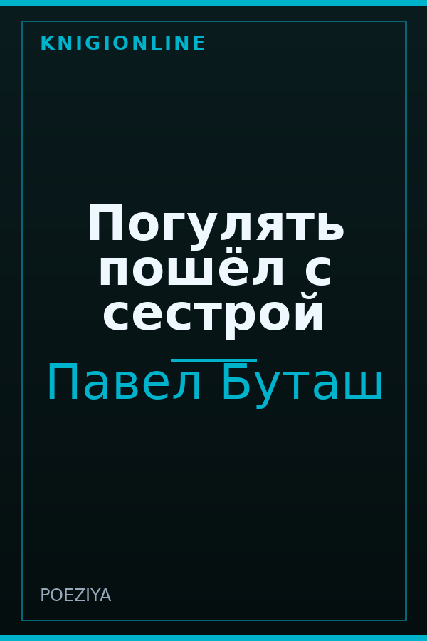 Обложка книги Погулять пошёл с сестрой