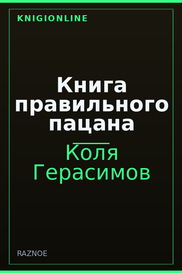 Обложка книги Книга правильного пацана